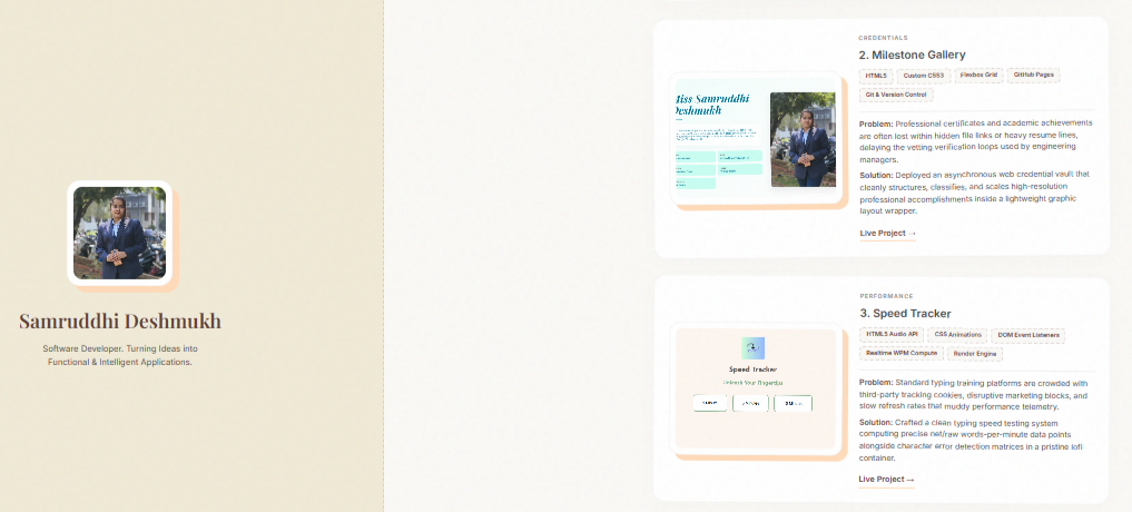 Personal Portfolio Visual Interface